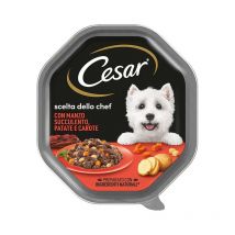 Scelta dello Chef per Cane Adult Mini da 150 gr Manzo, Patate e Carote - Cesar