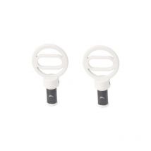 2 embouts pour barre de vitrage, Diam.10 mm, blanc mat Design - Cessot