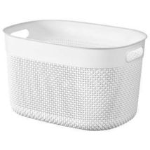 Cesta Ovale Portabiancheria Keter In Plastica 59 X 39 X 27 Cm Colore Bianco