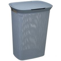 Cesto de la colada de plástico gris scandinave de 57l - 5five