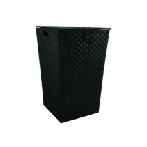 MSV - Cesta de almacenaje con tapa 35x35x55,5cm Negro