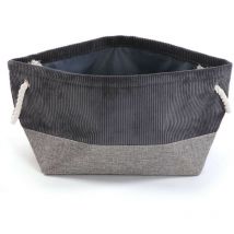 Versa - cesta corduroy gris oscuro cuadrada