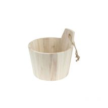 Box&beyond - Cesta de almacenaje de madera natural Oslo, Al.16,5 x An.16 cm beige / pino natural
