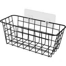 Furwoo - Cesta de almacenamiento de metal, organizador de ducha sin taladrar, estante de baño o cocina para almacenamiento