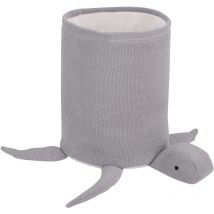Beliani - Cesta de almacenamiento para juguetes de algodón tortuga accesorio de habitación infantil de punto Gris Tanda