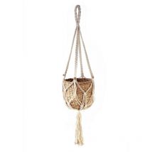 Urban Living - Cesta de macramé para macetero colgante de alga marina