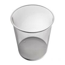 Helit - Cesta de papel 15l H280xØ267mm con decoración perforada sta silver