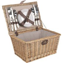 Cesta de picnic con 4 platos + cubiertos. - ppi1130c Aubry Gaspard