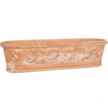 Biscottini - Jarrón de terracota Macetero exterior Made in Italy Maceta para jardín Jardinera de balcón Florero para plantas hecha a mano