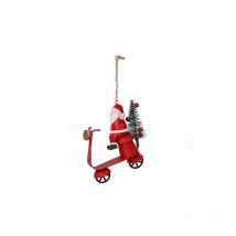 Vacchetti - Papá Noel de metal sobre vespa roja cm12x12x5