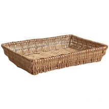 Cesta expositora de pan de mimbre rectangular 44,5 x 35 h 9 cm