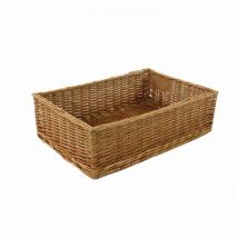 Cesta expositora de pan de mimbre rectangular 48 x 34 h 17 cm