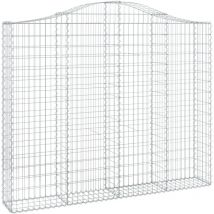 Vidaxl - Cestas gaviones 9 uds forma de arco hierro 200x30x160/180 cm