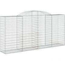 Vidaxl - Cestas gaviones 20 uds forma de arco hierro 300x50x140/160 cm