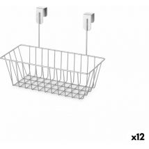 Confortime - Cesta multiusos gris metal 28 x 15 x 21 cm (12 unidades)