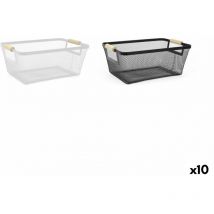 Confortime - Cesta multiusos metal 33,2 x 22,6 x 13,5 cm (10 unidades)