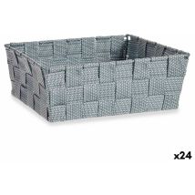 Kipit - Cesta multiusos gris tela 2,4 l 20 x 8 x 24 cm (24 unidades)