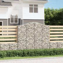 Torana - Cestas de gaviones 4 uds forma de arco hierro 200x50x180/200 cm