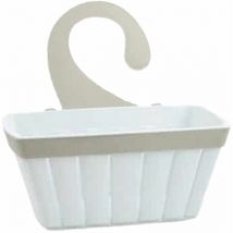 CESTELLO APPENDIBILE PER DOCCIA 'DOGA' colore bianco : cm 27,5x13,3xh.26.