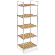 Rogal - Versa Willow Mobile bagno, Mobiletto bagno Salvaspazio, Mobiletti, Scaffalatura organizzativa a 5 ripiani, Misure (a x l x l) 120 x 32,5 x 39