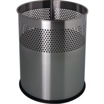 Cestino carta 15l H321xØ255mm tondo va argento Helit