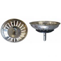 Tappo cestello di ricambio Ø83 mm con sfera modello in acciaio inox l.b. Plast DC1158 Cromo