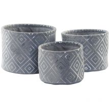 Set di 3 cestini Item in poliestere con rombi marca Item