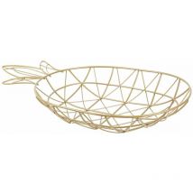 Cestino in filo d'ananas dorato