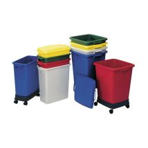 Carrello con ruote morbide Raccoglitore per rifiuti 60l grigio scuro graf