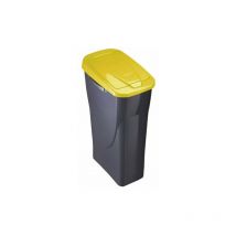 M home - ecobin 15 l pattumiera raccolta differenziata 22,4X31X42 cm. colore grigio/giallo