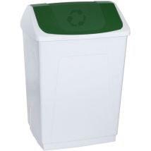 Den136 Cestino Per Rifiuti Con Coperchio Ribaltabile 55 Litri, Verde, 55 L - Denox