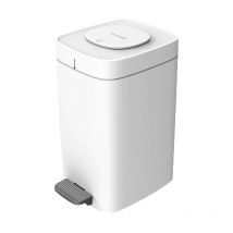 Cestino per rifiuti 15 L quadrato con pedale, include 30 fodere per cestini.