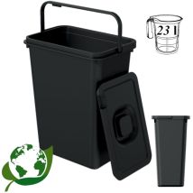 Cestino Per Rifiuti Systema Basica Nks23w - Nero Per La Raccolta Differenziata