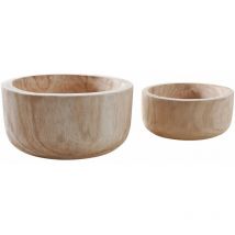 Cestino rotondo in paulownia (Set di 2)