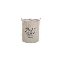 Cesto Ropa Decorado Blanco ø 40 x 54cm Versa