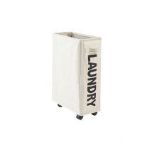 Cesto de ropa plegable de gran capacidad con ruedas para guardar y organizar la ropa.