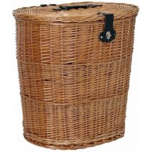 Cesto Gerla in Vimini con Coperchio e Tracolle a spalla Ideale per la Raccolta