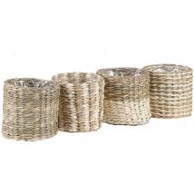 Cesto modelo alexis blanco-beige Ø10x9cm