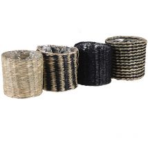 Cesto modelo alexis negro-beige Ø10x9cm