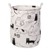 Ahlsen Laundry Basket with Handles, Foldable Linen Laundry Hamper, Waterproof Storage Basket, Home Organizer for Kids Room Clothes Toys Baby Basket,