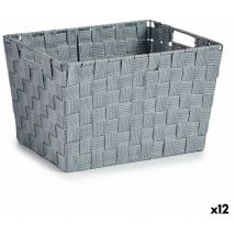 Kipit - Cesto para la ropa gris tela 10 l 25 x 20,5 x 35 cm (12 unidades)