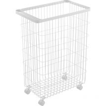 Cesto per biancheria con ruote in metallo H56.5cm