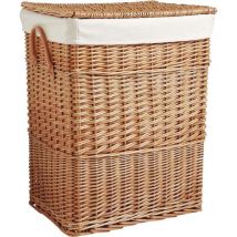 Cesto per la biancheria in vimini naturale