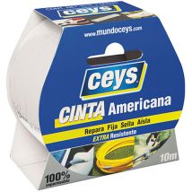 Rouleau ruban américain blanc Ceys 10m x 50mm. 507650