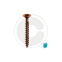 Cf 20 pcs Vis de panneau tA te plate en acier bronzA Vis a bois 4,5x35 mm