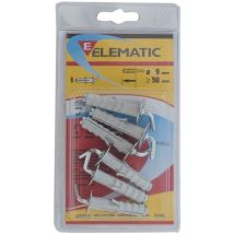 cf 6 pz elematic tasselli ENP/GL 9x50 mm fissaggio tassello universale nylon