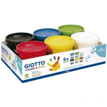 Cf.6 Colori a Dita 200Ml. X1