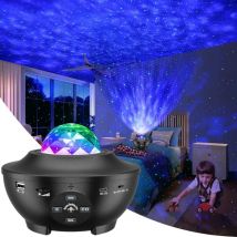 Projecteur Star Sky, veilleuse pour enfants Led, lampe de projecteur d'étoiles nuage rotative, 10 couleurs, télécommandée, lecteur de musique avec
