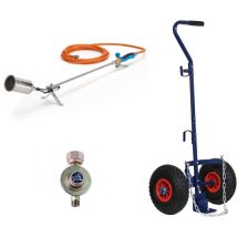 Cfh Professional Gasbrenner Pz6500 - 5m Gasschlauch - Inklusive Trolley Und Druckregler