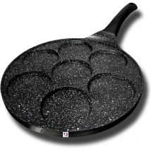 Cflagrant - Padella per Pancake, 26 cm, in Pietra, per tutti i Tipi di Fuochi e Piano a Induzione, senza Acido Perfluoroottanoico (PFOA), Cottura